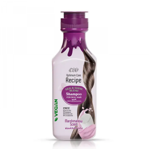 EVA OPTIMUM CARE RECIPE MARSHMALLOW SCENT SILK & SHINE BLEND SHAMPOO FOR DULL HAIR 350 ML